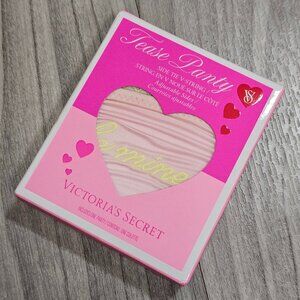 Victoria's Secret Pink Side-Tie V-String Tease Panty Be Mine One Size ~ NEW